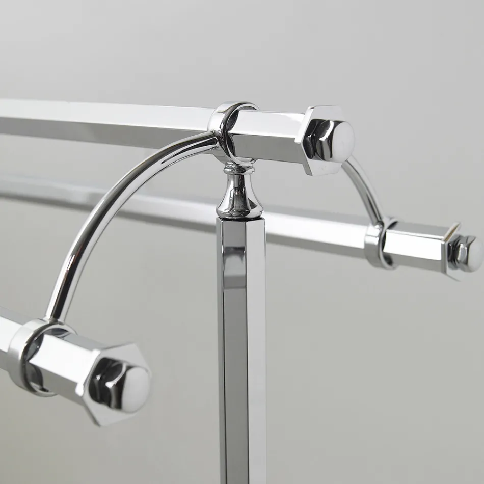 حامل مناشف حمام نحاسي عتيق، صنع في إيطاليا - أريستيد Viadurini