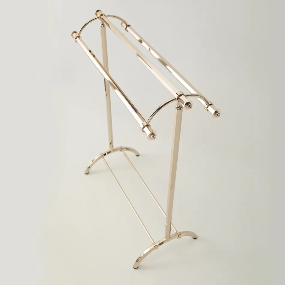 حامل مناشف حمام نحاسي عتيق، صنع في إيطاليا - أريستيد Viadurini