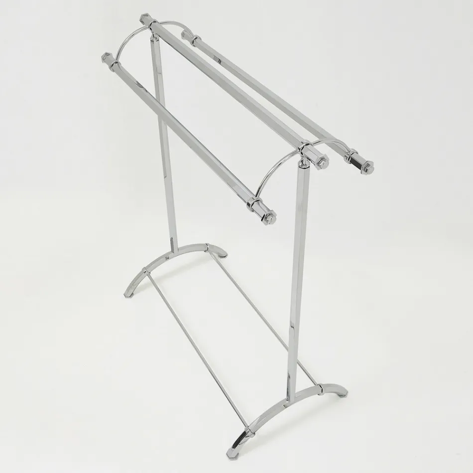 حامل مناشف حمام نحاسي عتيق، صنع في إيطاليا - أريستيد Viadurini