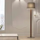 مصباح أرضي بتصميم عصري مصنوع من المعدن مع غطاء قماشي مصنوع في إيطاليا - Jump Viadurini