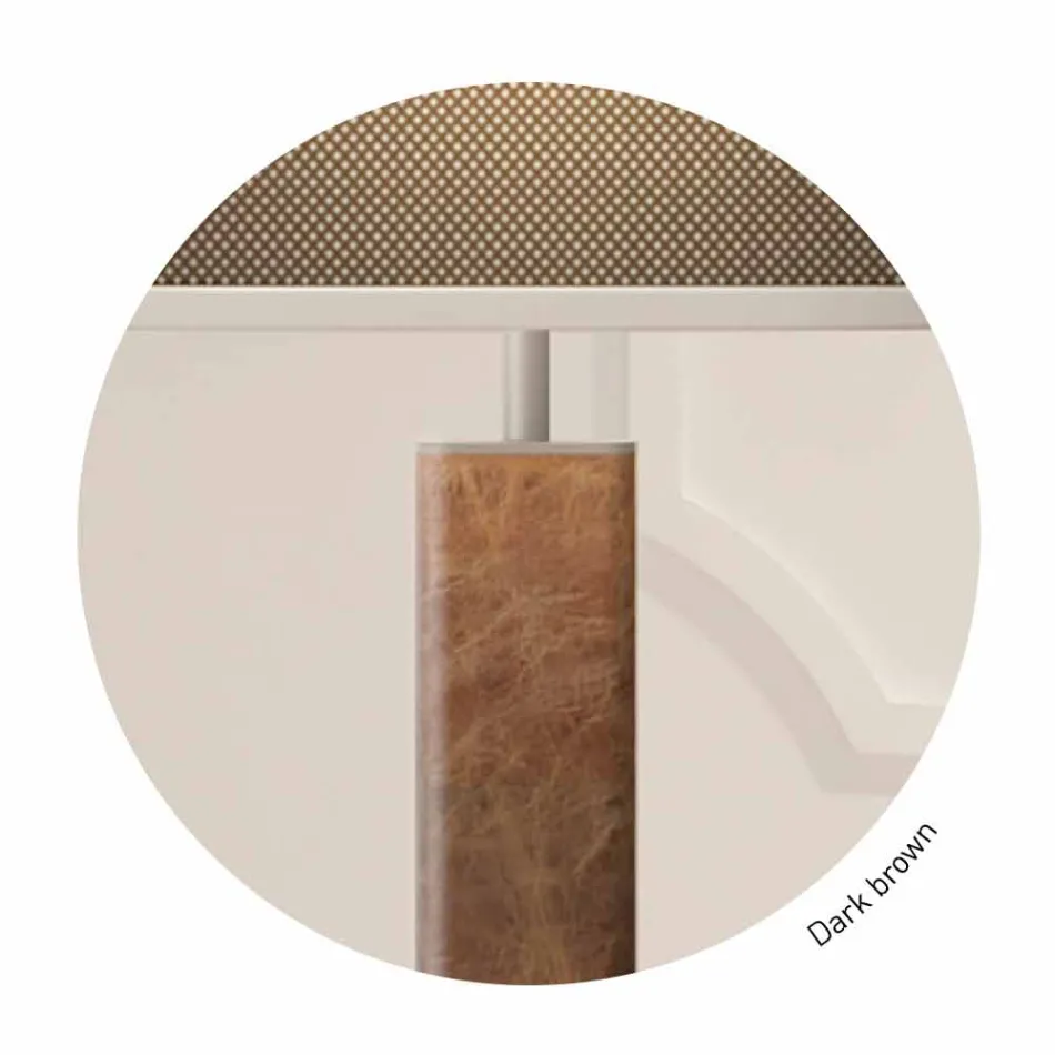 مصباح أرضي بتصميم عصري مصنوع من المعدن مع غطاء قماشي مصنوع في إيطاليا - Jump Viadurini