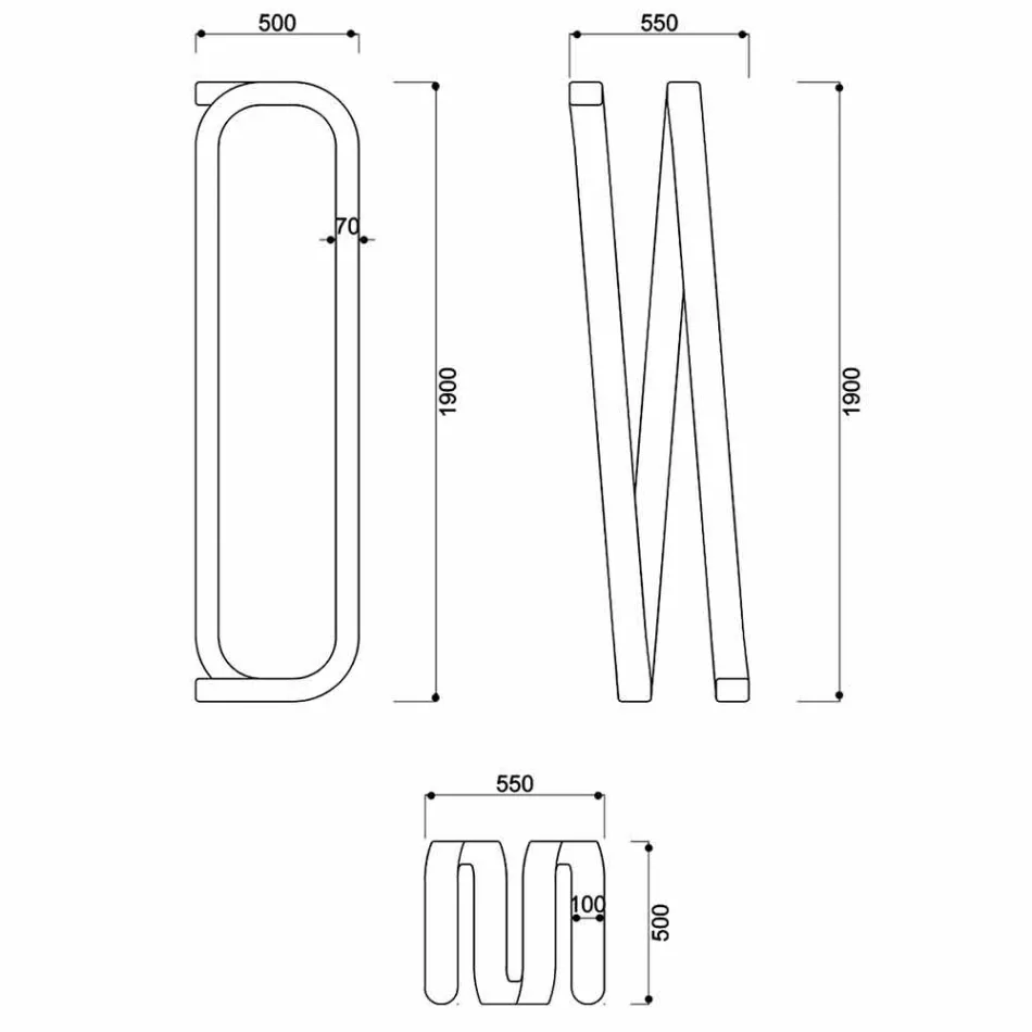 مصباح أرضي بتصميم عصري مصنوع في إيطاليا، سيرولو Viadurini