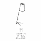 مصباح أرضي معدني مع غطاء قطني أبيض عصري، صنع في إيطاليا - بارتون Viadurini