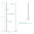 مصباح أرضي معدني حديث بإضاءة مزدوجة صنع في إيطاليا - رومان Viadurini