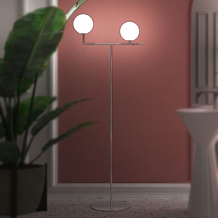 مصباح أرضي حديث من زجاج البندقية المنفوخ يدويًا - سنو Viadurini