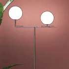 مصباح أرضي حديث من زجاج البندقية المنفوخ يدويًا - سنو Viadurini