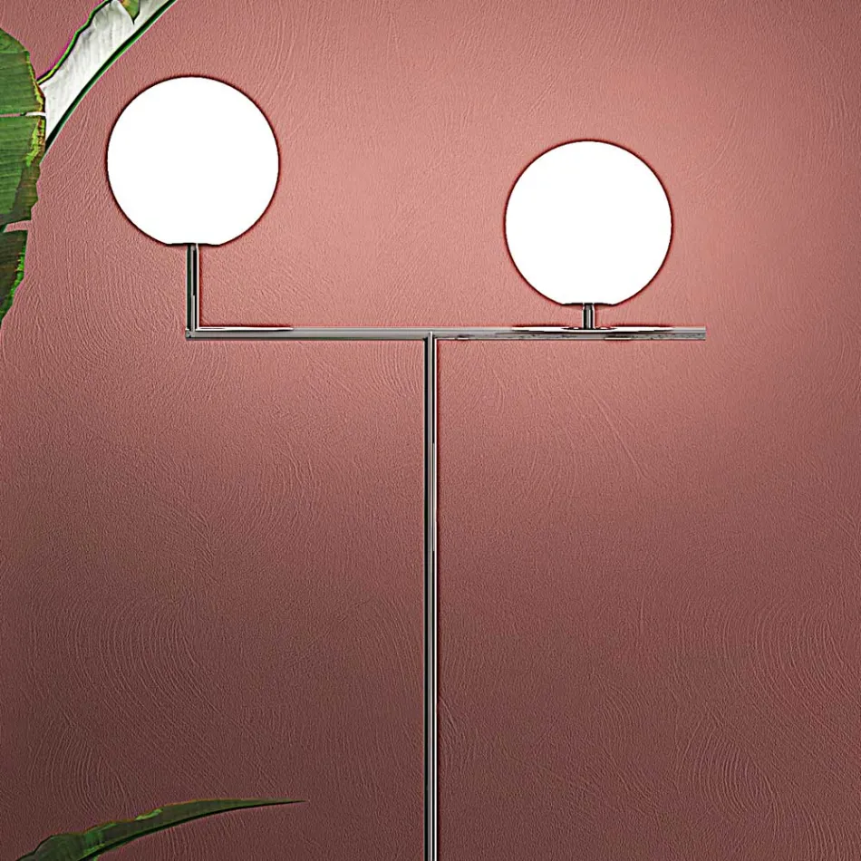 مصباح أرضي حديث من زجاج البندقية المنفوخ يدويًا - سنو Viadurini