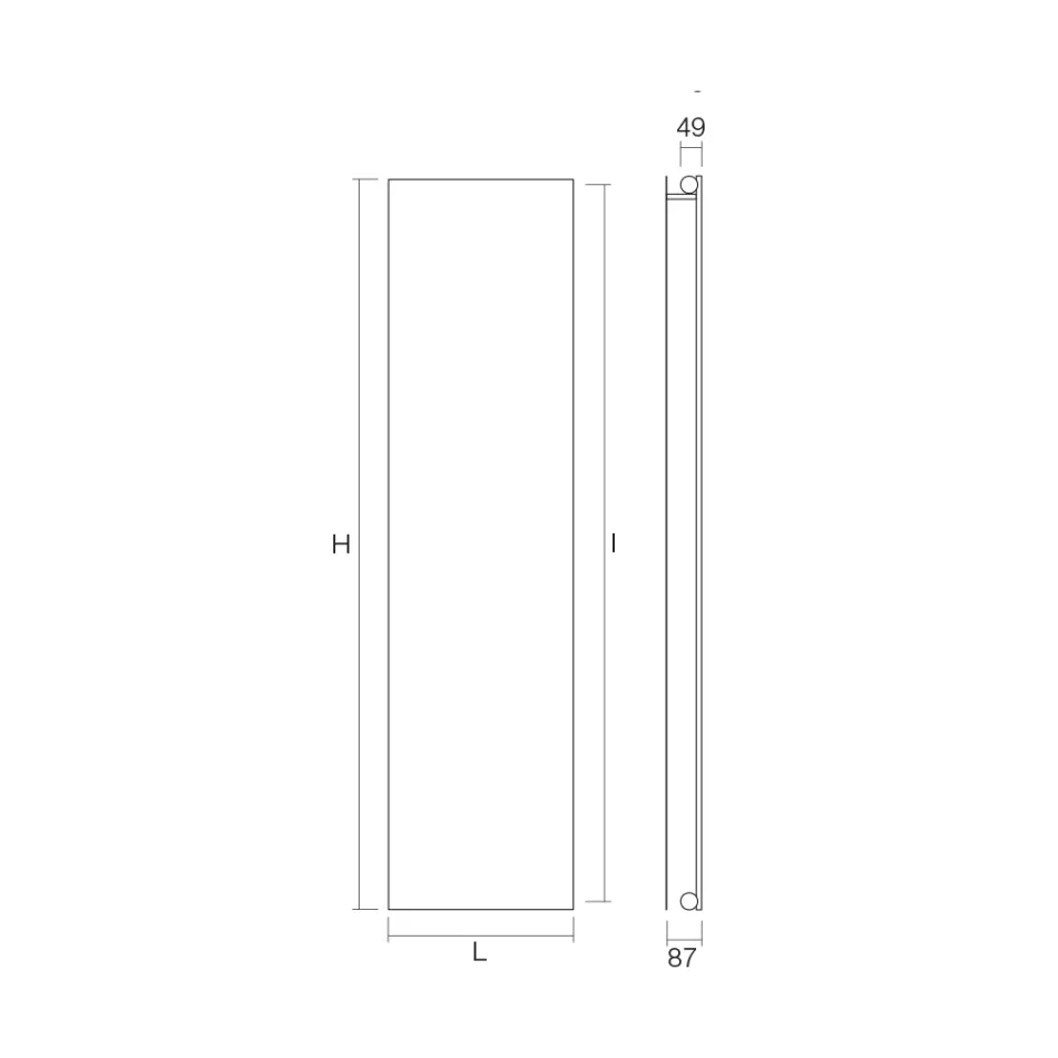 صفيحة مشعة من الفولاذ الكربوني بنظام هيدروليكي صنع في إيطاليا - بيني Viadurini
