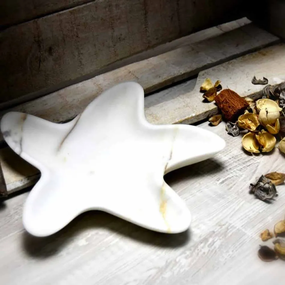 صحن رخامي حديث على شكل نجمة بحر، صنع في إيطاليا - تيتشيو Viadurini