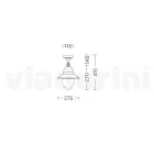 مصباح سقف خارجي من الألومنيوم على الطراز العتيق، صنع في إيطاليا - كاساندرا Viadurini