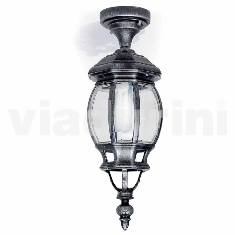 مصباح سقف خارجي مصنوع من الألومنيوم المصبوب في إيطاليا، أنيكا Viadurini