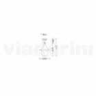 مصباح سقف للحديقة مصنوع من الألومنيوم المصبوب في إيطاليا، أنوسكا Viadurini