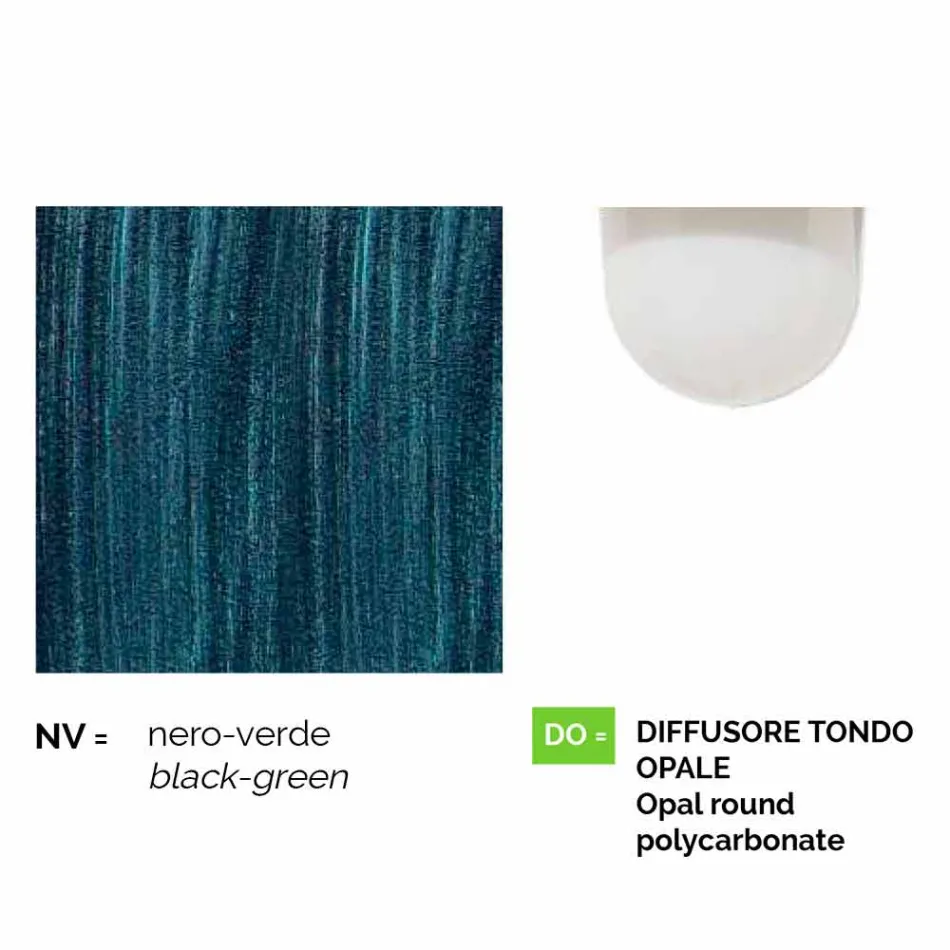 مصباح سقف للحديقة مصنوع من الألومنيوم المصبوب في إيطاليا، أنوسكا Viadurini