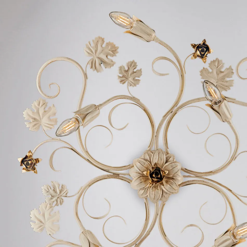 مصباح سقف LED مطلي بالكروم إيطالي الصنع للمساحات العصرية – فيوري Viadurini