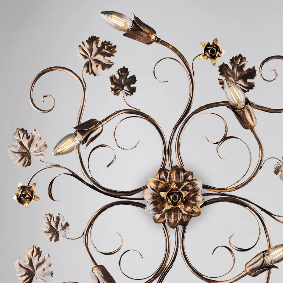 مصباح سقف LED مطلي بالكروم إيطالي الصنع للمساحات العصرية – فيوري Viadurini