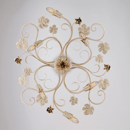 مصباح سقف LED مطلي بالكروم إيطالي الصنع للمساحات العصرية – فيوري Viadurini