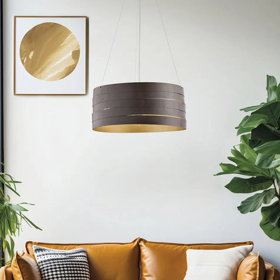 مصباح سقف معدني وزجاجي لإضاءة منتشرة ومتناغمة – ميلوغرانو Viadurini