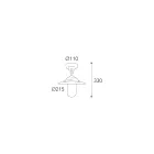 مصباح سقف خارجي عتيق من النحاس الأصفر، زجاج شفاف IP44 - إلفيكو Viadurini