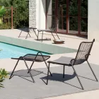 مسند قدم للحديقة بهيكل من الفولاذ المجلفن، صنع في إيطاليا - إلفيا Viadurini