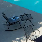 مسند قدم للحديقة بهيكل من الفولاذ المجلفن، صنع في إيطاليا - إلفيا Viadurini