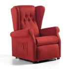 كرسي رفع قماشي مع وظائف رفع واسترخاء وسرير - رومينا Viadurini