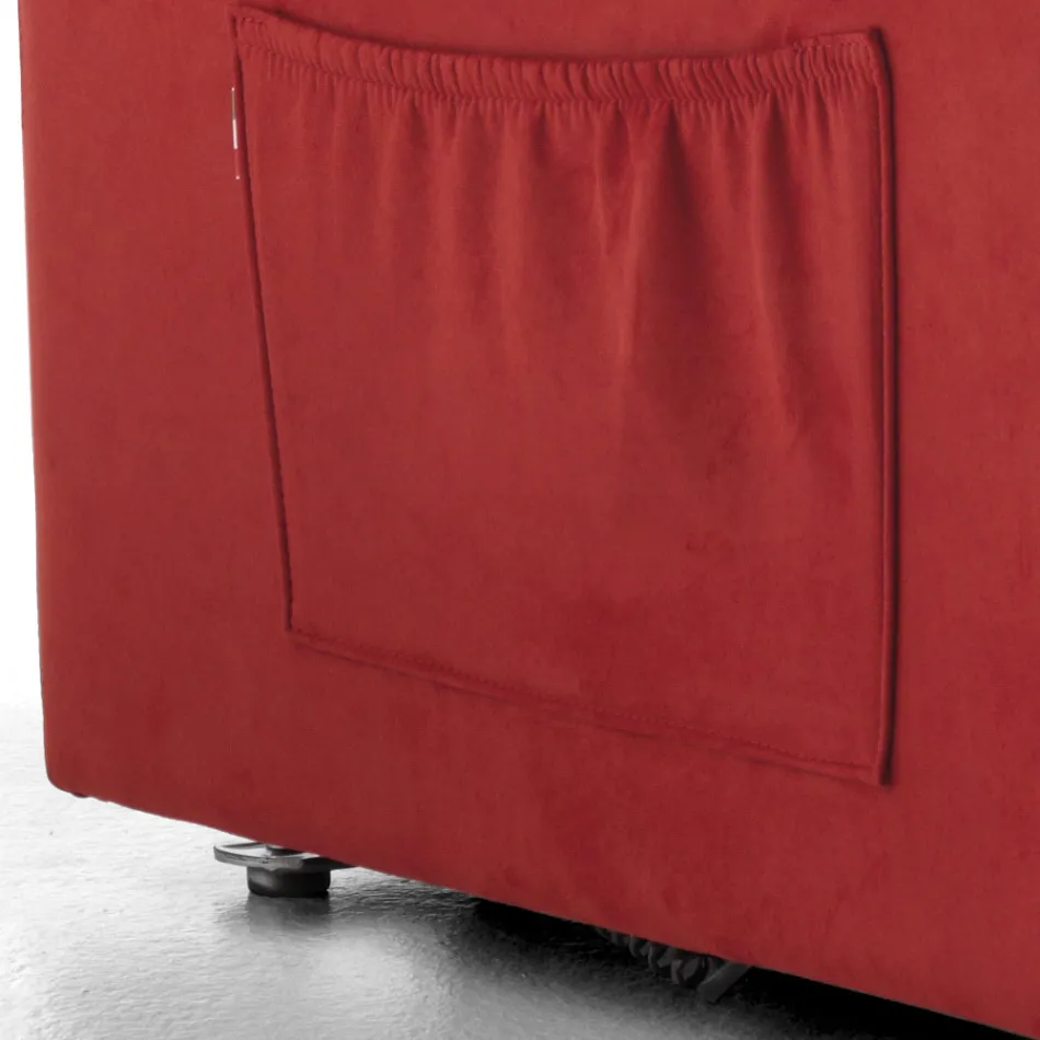 كرسي رفع قماشي مع وظائف رفع واسترخاء وسرير - رومينا Viadurini