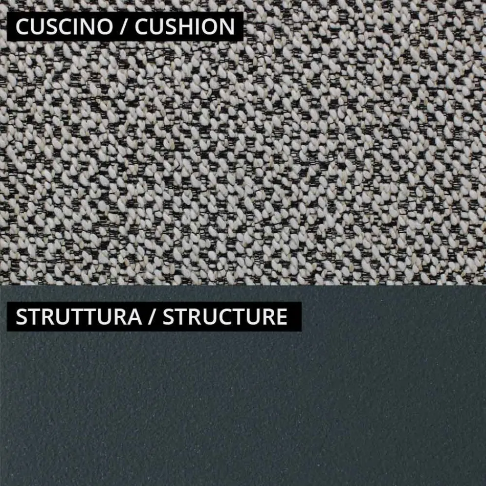 كرسي خارجي منخفض بمقعد مبطن مصنوع في إيطاليا - وعاء زراعة Viadurini