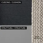 كرسي حديقة منخفض مع وسادة متضمنة، صنع في إيطاليا - براتو Viadurini