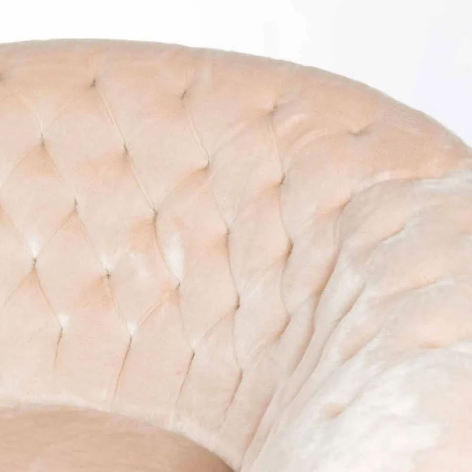 كرسي بذراعين كلاسيكي من الفرو الصناعي من Balma capitonnè Viadurini