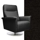 كرسي بذراعين بقاعدة فولاذية دوارة ومسند للقدمين، صنع في إيطاليا - فالنتينا Viadurini