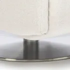 كرسي بذراعين بقاعدة فولاذية دوارة ومسند للقدمين، صنع في إيطاليا - فالنتينا Viadurini