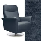 كرسي بذراعين بقاعدة فولاذية دوارة ومسند للقدمين، صنع في إيطاليا - فالنتينا Viadurini