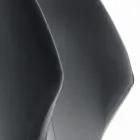 كرسي بذراعين بهيكل فولاذي ومقعد من الجلد البيئي الجرافيتي، صنع في إيطاليا - ريجيو Viadurini