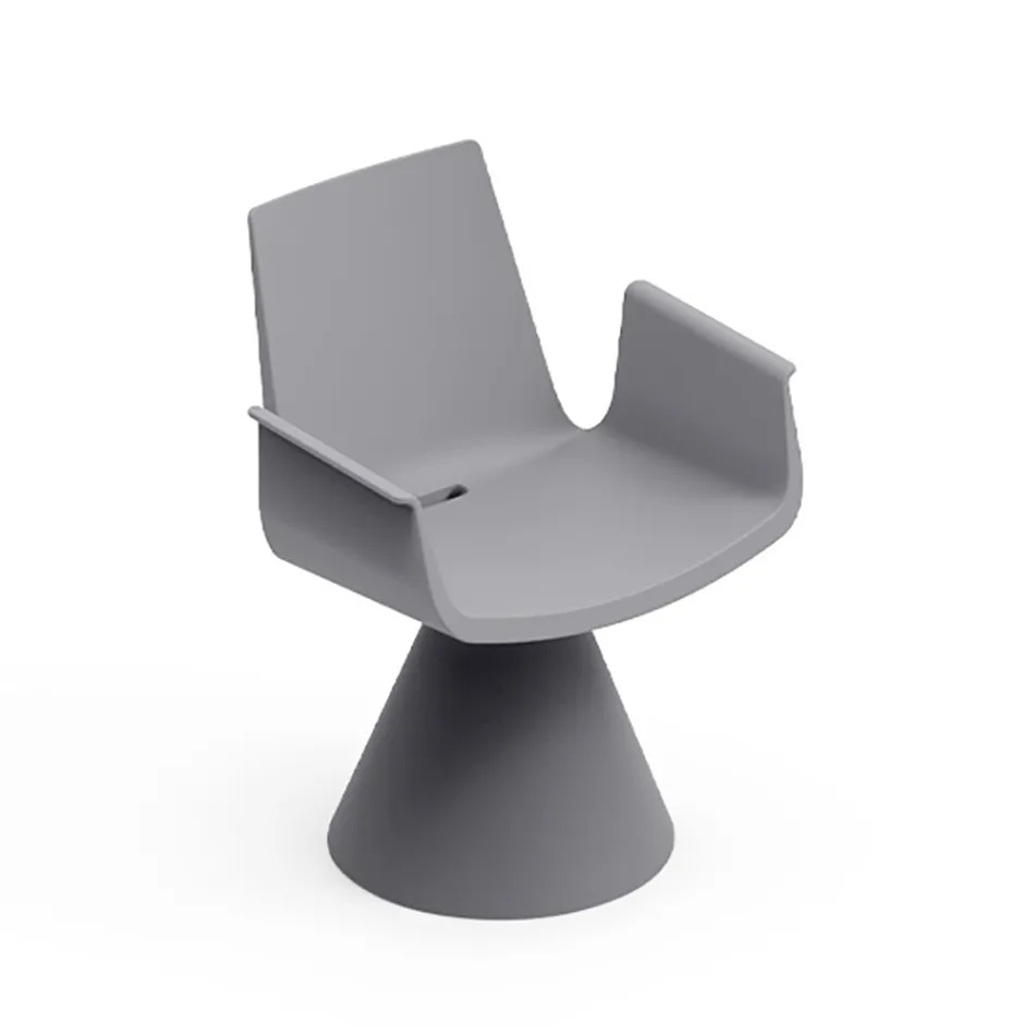 كرسي بذراعين خارجي بمساند ذراعين من البولي إيثيلين - حمام سباحة Viadurini