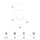 كرسي بذراعين خارجي بمساند ذراعين من البولي إيثيلين - حمام سباحة Viadurini