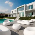 كرسي خارجي بتصميم من البولي إيثيلين الملون، صنع في إيطاليا - إرفين Viadurini