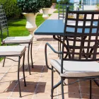 كرسي معدني خارجي قابل للتكديس، صنع في إيطاليا، 4 قطع - بيرا Viadurini