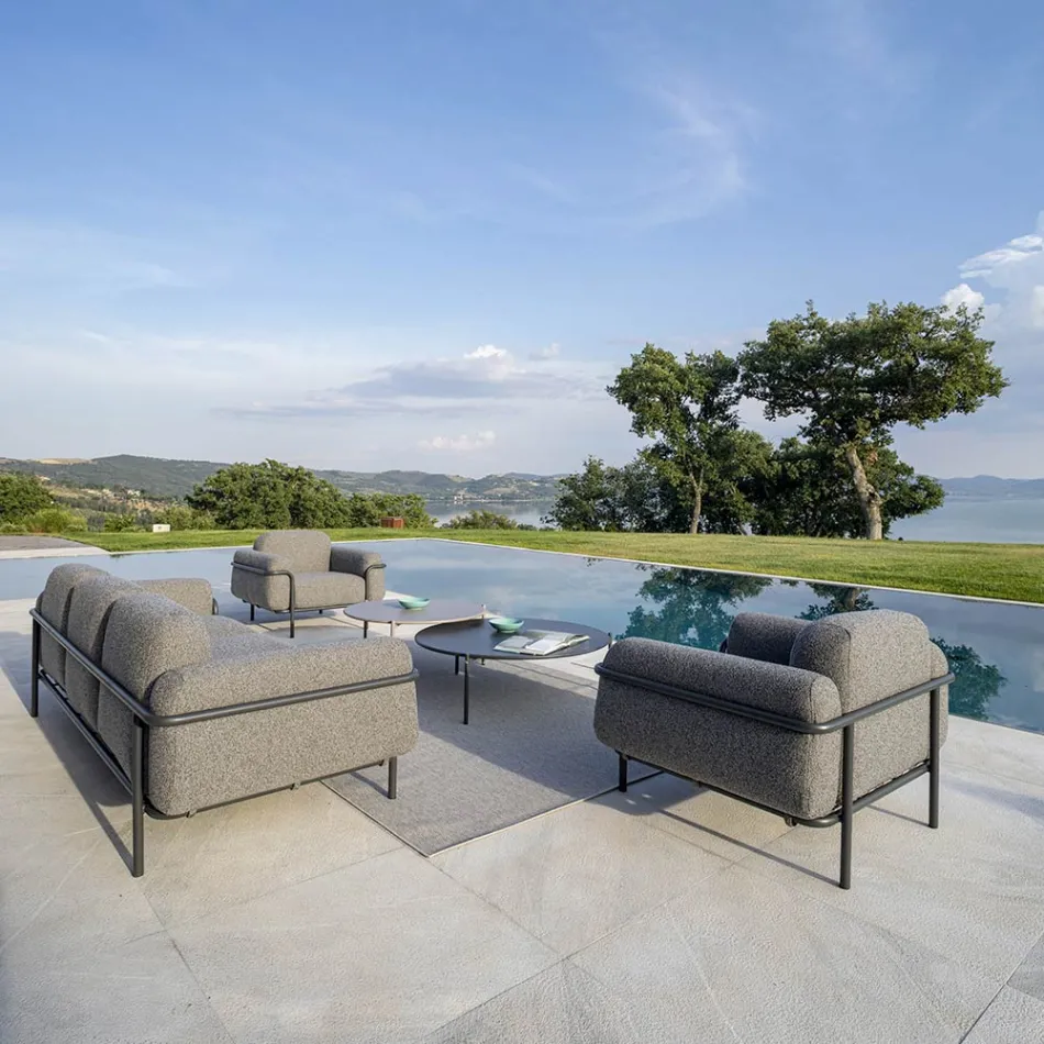 كرسي خارجي مصنوع من الفولاذ والبولي بروبيلين، صنع في إيطاليا - أستريد Viadurini