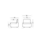 كرسي خارجي مصنوع من البولي إيثيلين مع وسادة من القماش، صنع في إيطاليا - بيليدا Viadurini