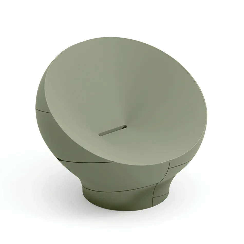 كرسي بذراعين خارجي من البولي إيثيلين متوفر بألوان متنوعة - منشفة Viadurini