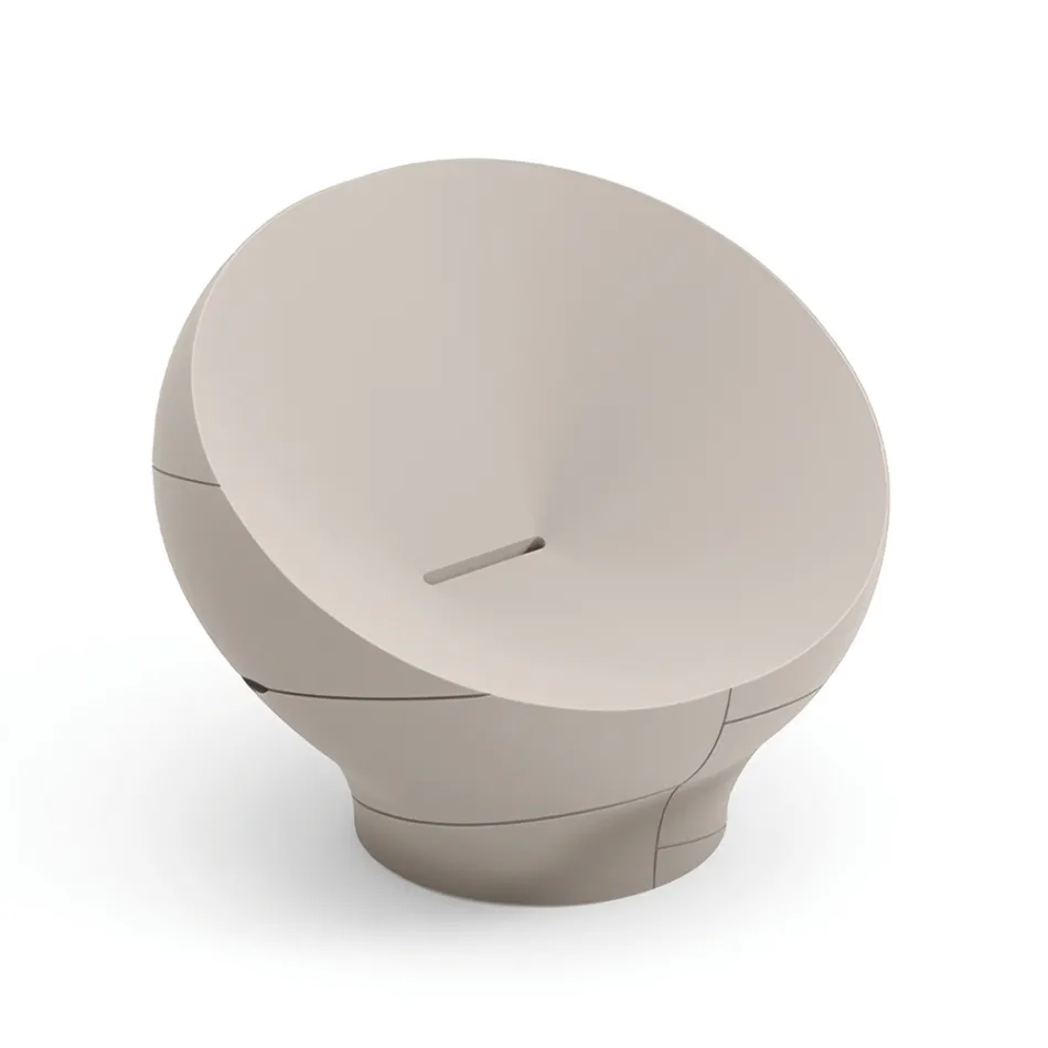 كرسي بذراعين خارجي من البولي إيثيلين متوفر بألوان متنوعة - منشفة Viadurini