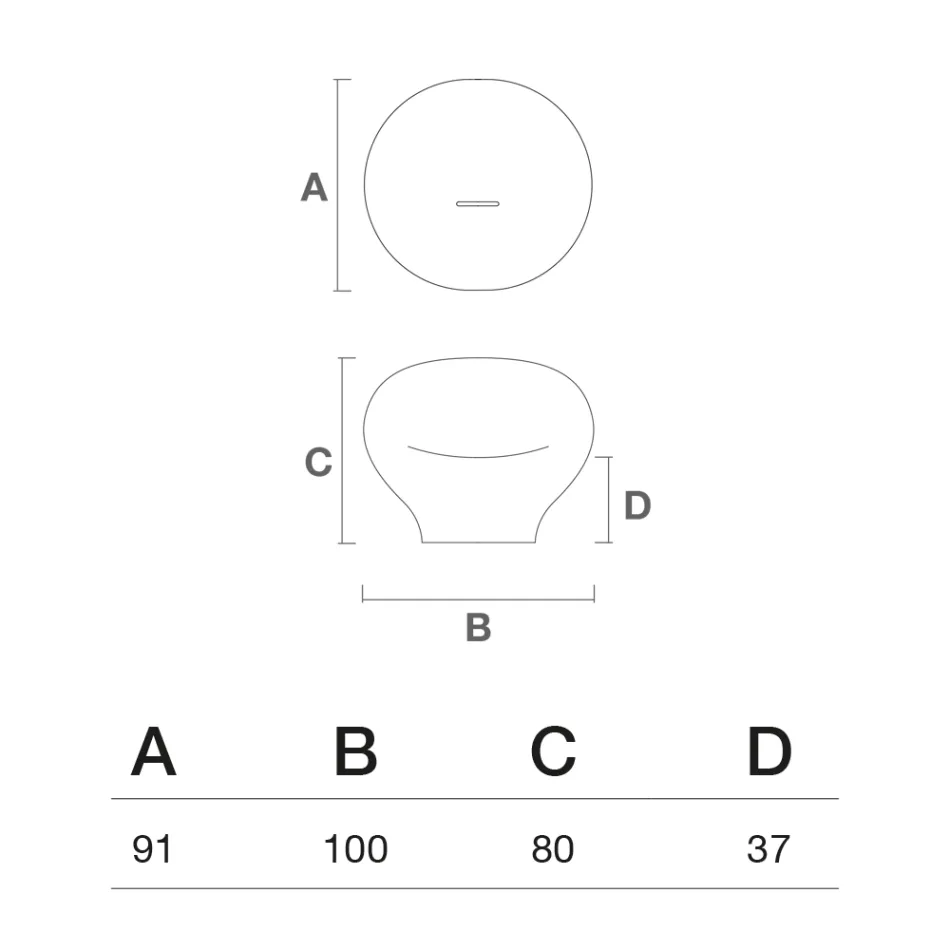 كرسي بذراعين خارجي من البولي إيثيلين متوفر بألوان متنوعة - منشفة Viadurini