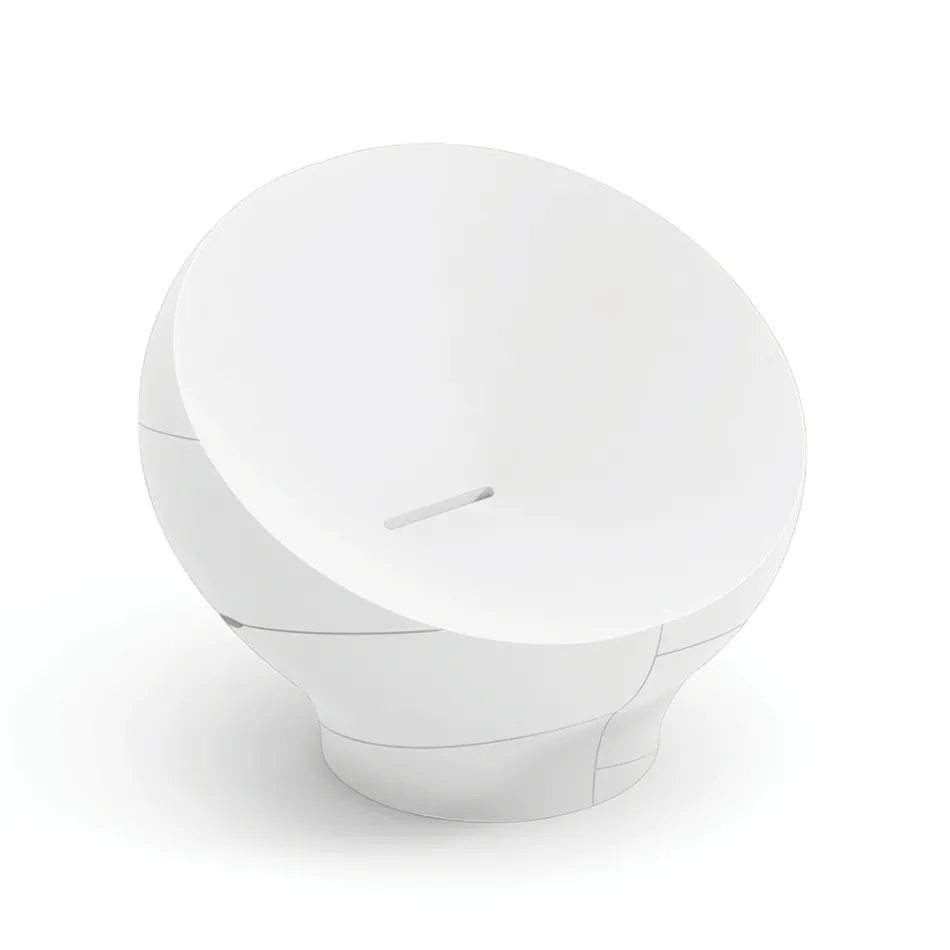 كرسي بذراعين خارجي من البولي إيثيلين متوفر بألوان متنوعة - منشفة Viadurini