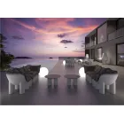 كرسي حديقة مصنوع من البولي إيثيلين والقماش، صنع في إيطاليا - فريشيا Viadurini