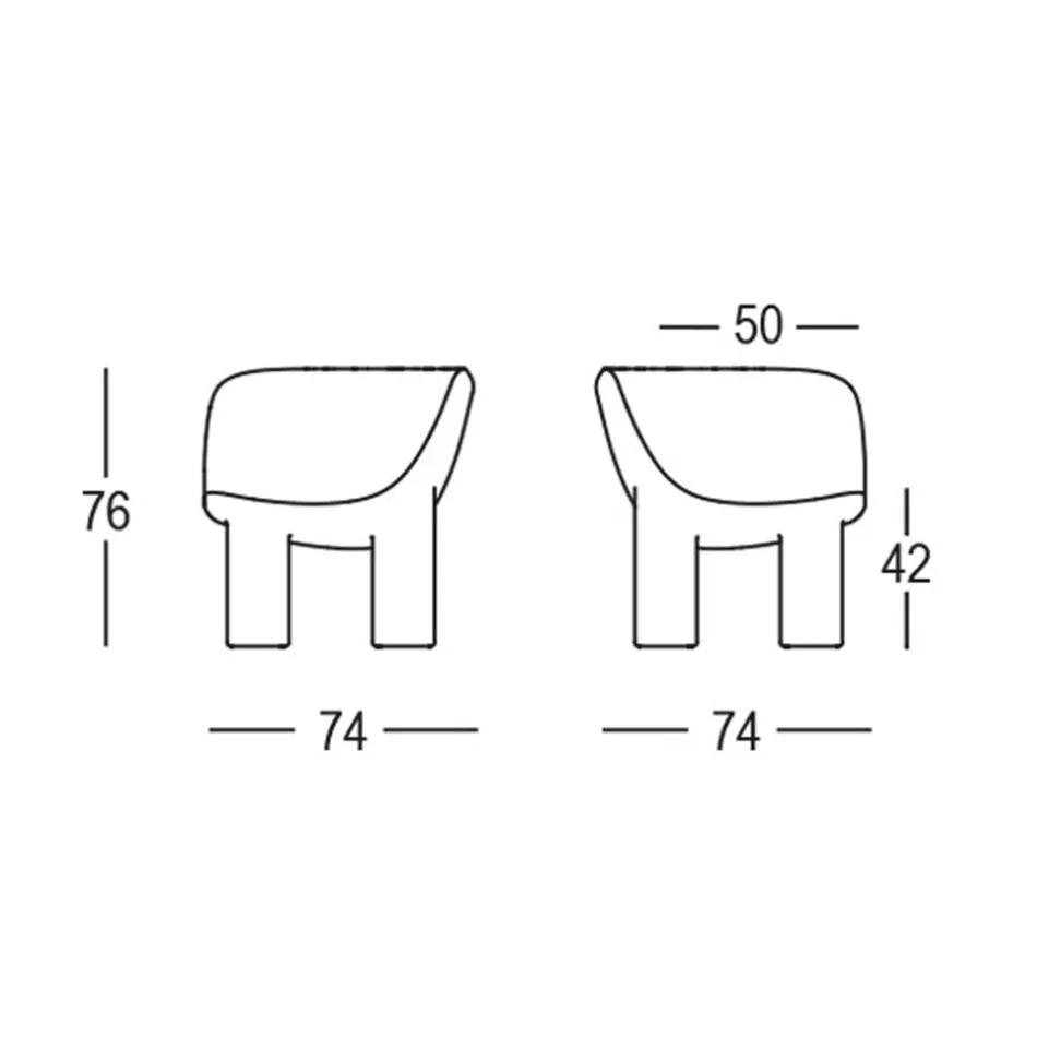 كرسي حديقة مصنوع من البولي إيثيلين والقماش، صنع في إيطاليا - فريشيا Viadurini