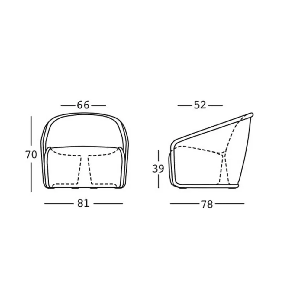 كرسي حديقة مصنوع من البولي إيثيلين في إيطاليا بتصميم عصري - يوليو Viadurini