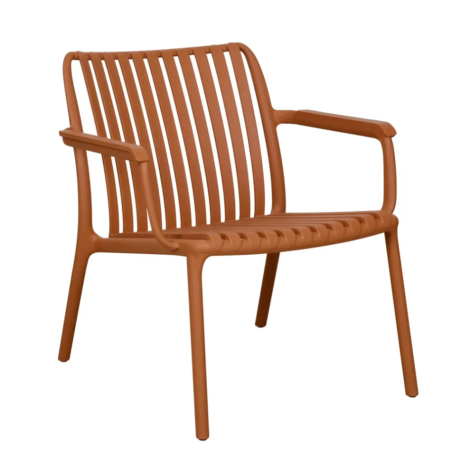 كرسي حديقة من البولي بروبيلين مع إضافة الألياف الزجاجية - مافرين Viadurini