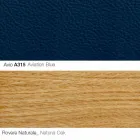 كرسي بذراعين لغرفة المعيشة مع مسند للقدمين من الجلد والخشب صنع في إيطاليا - فراشة Viadurini