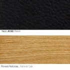 كرسي بذراعين لغرفة المعيشة مع مسند للقدمين مصنوع من الجلد والخشب في إيطاليا - فراشة Viadurini