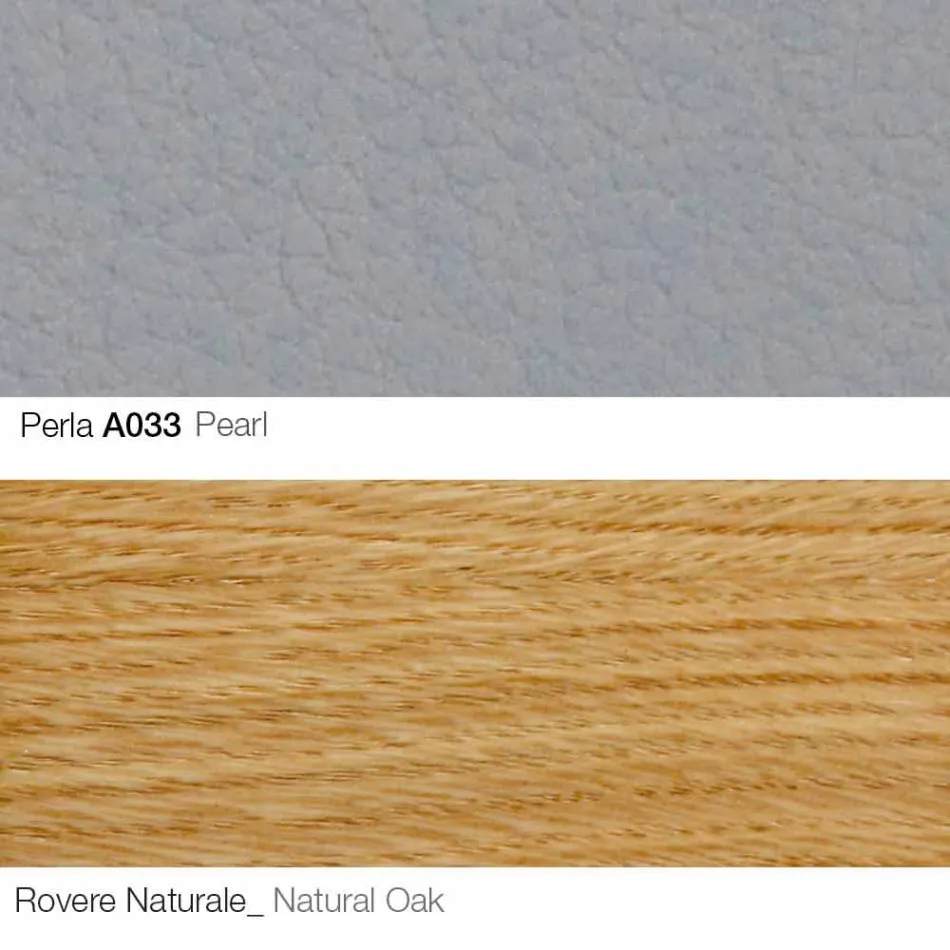 كرسي بذراعين لغرفة المعيشة مع مسند للقدمين مصنوع من الجلد والخشب في إيطاليا - فراشة Viadurini